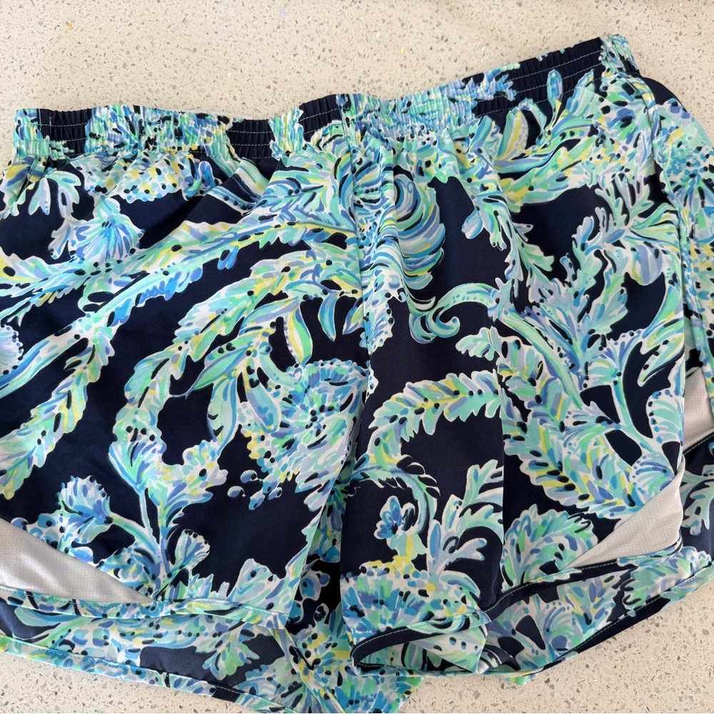 Lilly Pulitzer Blue and Green Athletic Shorts